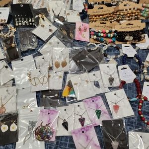 Bulk Jewelry Lot: 650+ pieces (earrings, bracelets, and necklaces)